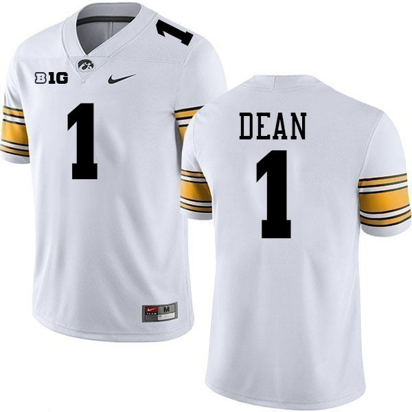 O'Lontae Dean Iowa Jersey,University Of Iowa Hawkeyes Fotoball Uniforms,Jersey,Gears-White